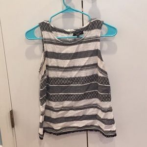 Black and white patterned tank